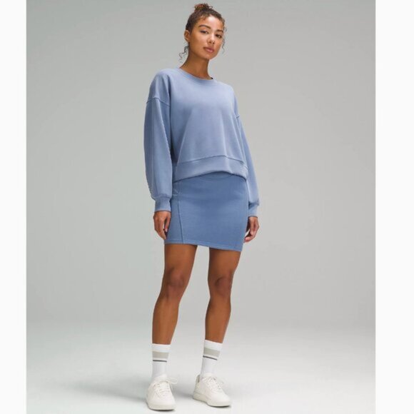 Lululemon Scuba High Rise Waisted Mini Skirt Knit Fleece Preppy Tennis Prep - M - Picture 10 of 10